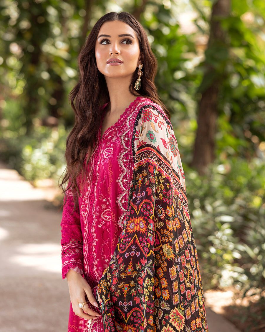 Faiza Saqlain | 3 Piece Unstitched Embroidered Lawn | Varda