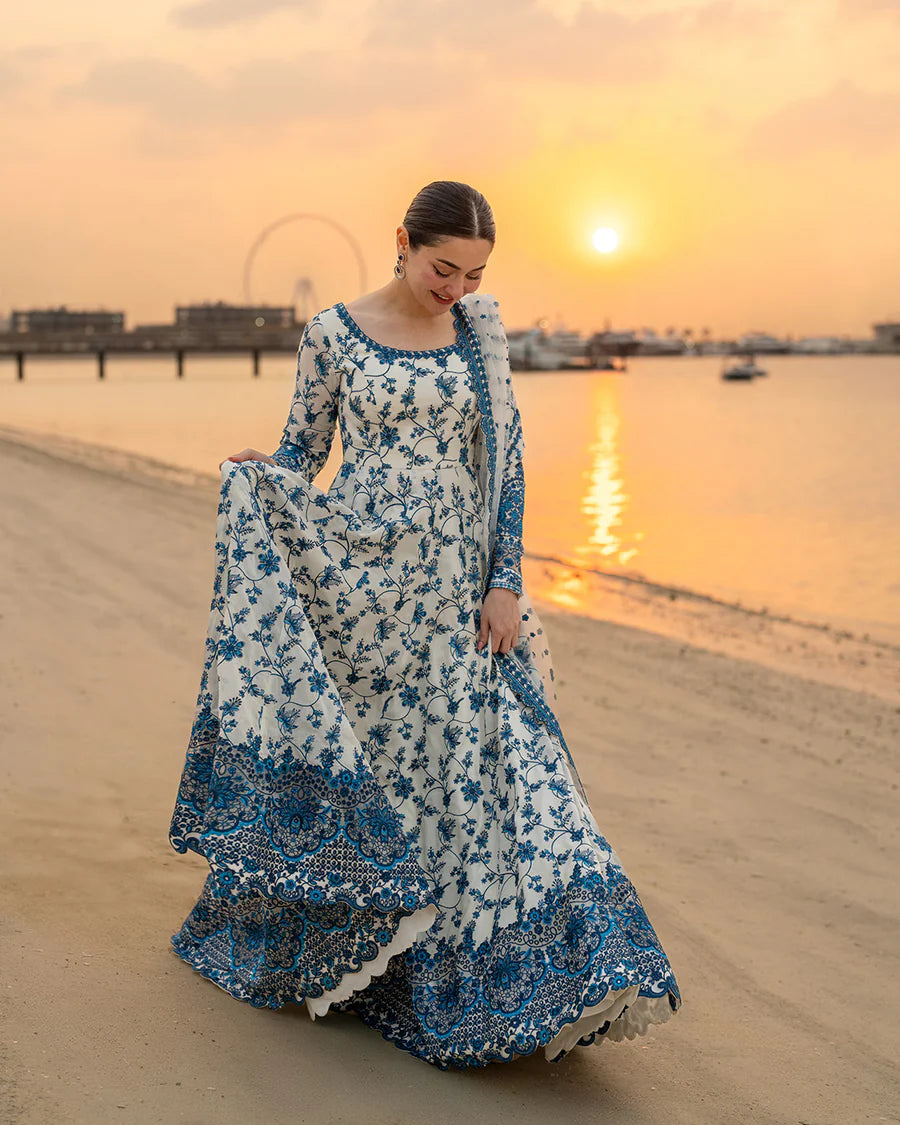 Faiza Saqlain | 3 Piece Unstitched Embroidered Lawn | Jehona