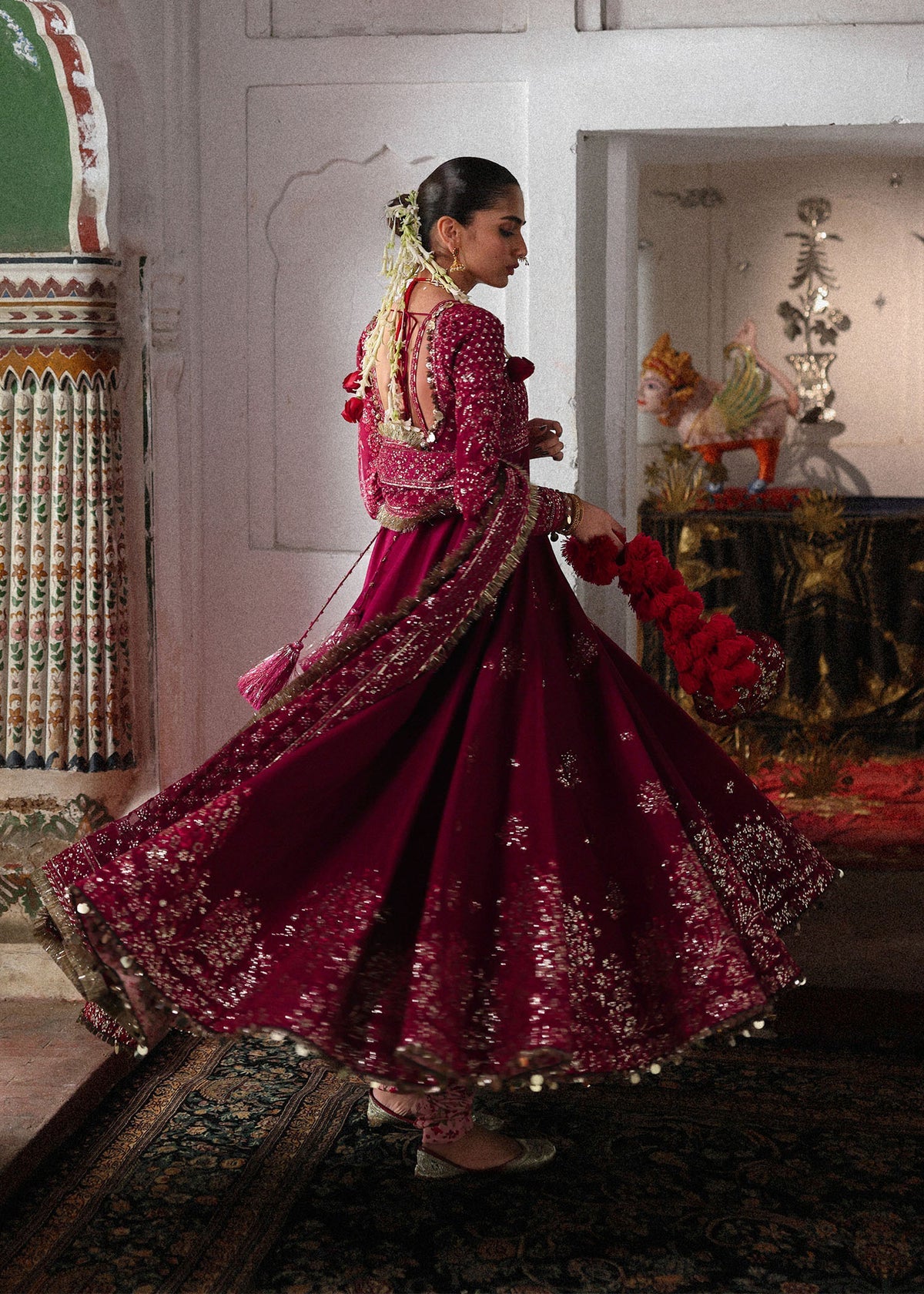 Hussain Rehar | 3 Piece Unstitched Embroidered Raw Silk | Gulpanra