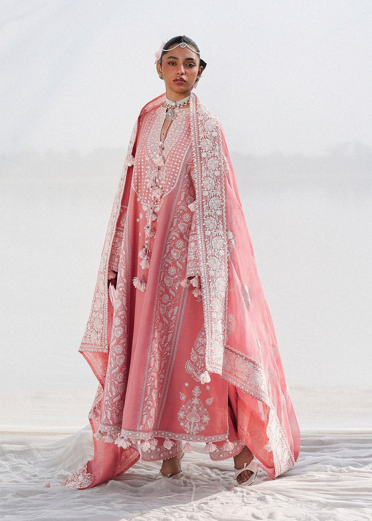 Hussain Rehar | 3 Piece Unstitched Embroidered Lawn | Sorti