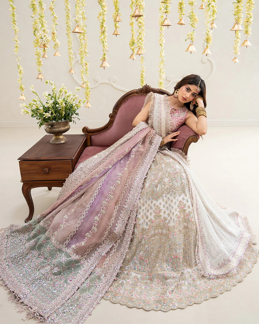 Faiza Saqlain | 3 Piece Unstitched Embroidered Organza | Suzan