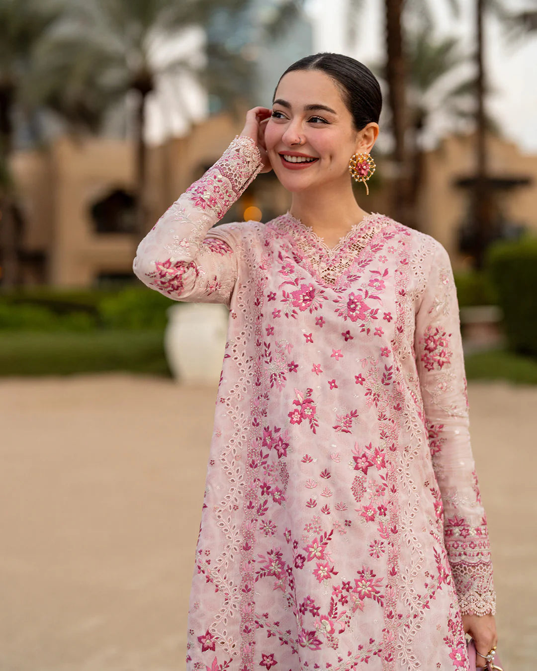 Faiza Saqlain | 3 Piece Unstitched Embroidered Lawn | Lamija
