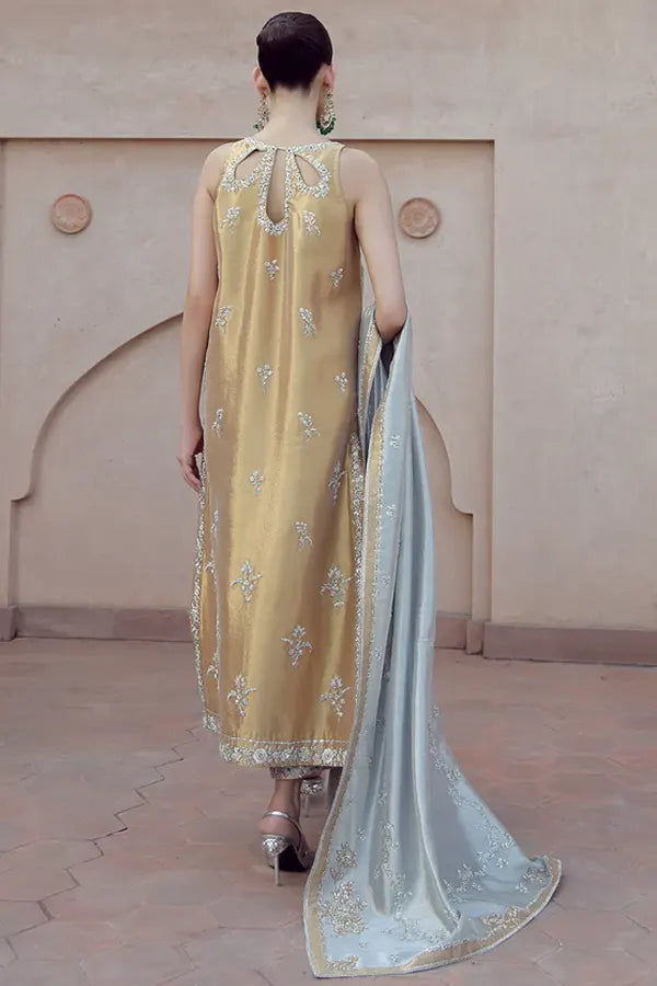 Shamsa Hashwani | 3 Piece Unstitched Embroidered Silk | Aakifah 02