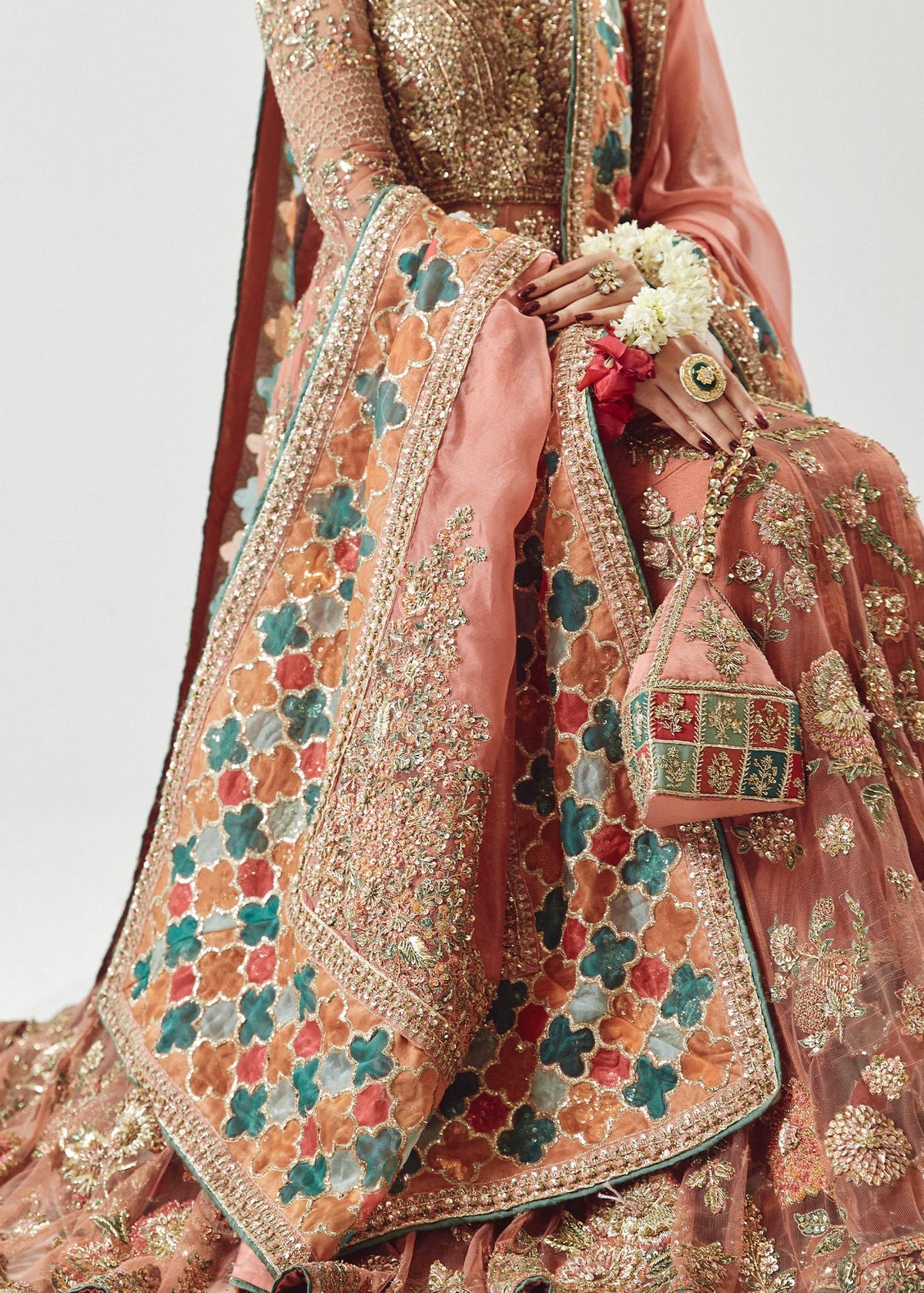 Hussain Rehar | 3 Piece Unstitched Embroidered Net Pishwas | Saaz