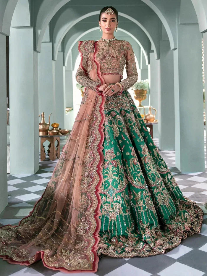 Republic Women Wear | 3 Piece Unstitched Embroidered Bridal Lehenga | Fairoz Demi B15