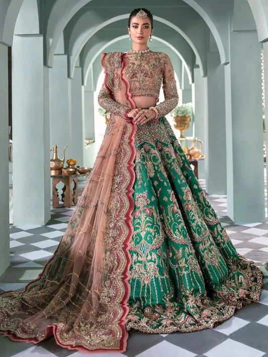 Republic Women Wear | 3 Piece Unstitched Embroidered Bridal Lehenga | Fairoz Demi B15