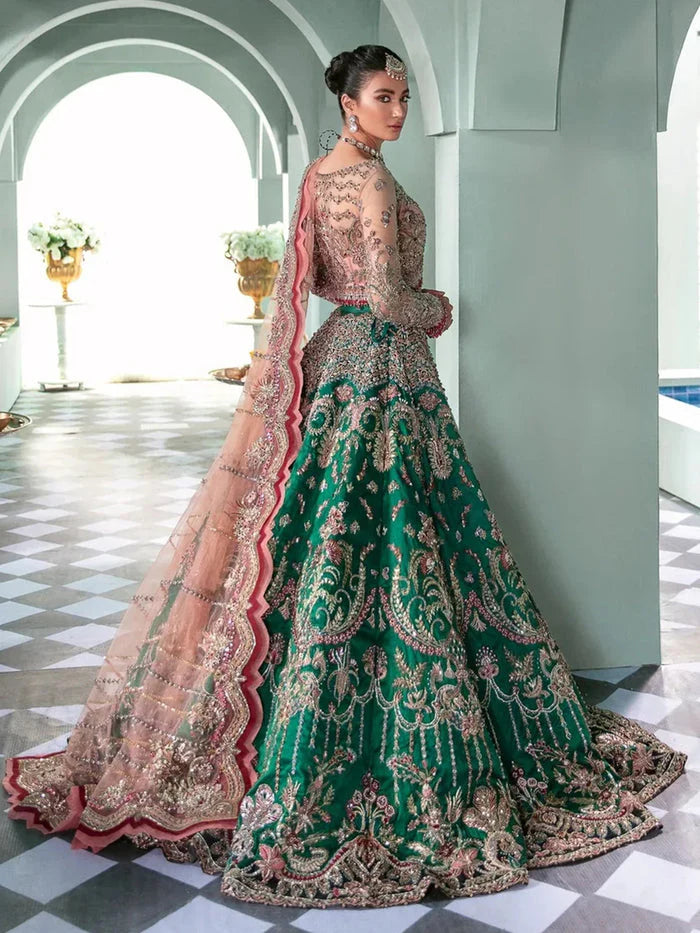 Republic Women Wear | 3 Piece Unstitched Embroidered Bridal Lehenga | Fairoz Demi B15