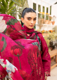 Elaf Premium | 3 Piece Unstitched Embroidered Lawn | ELM-10 GULNAR