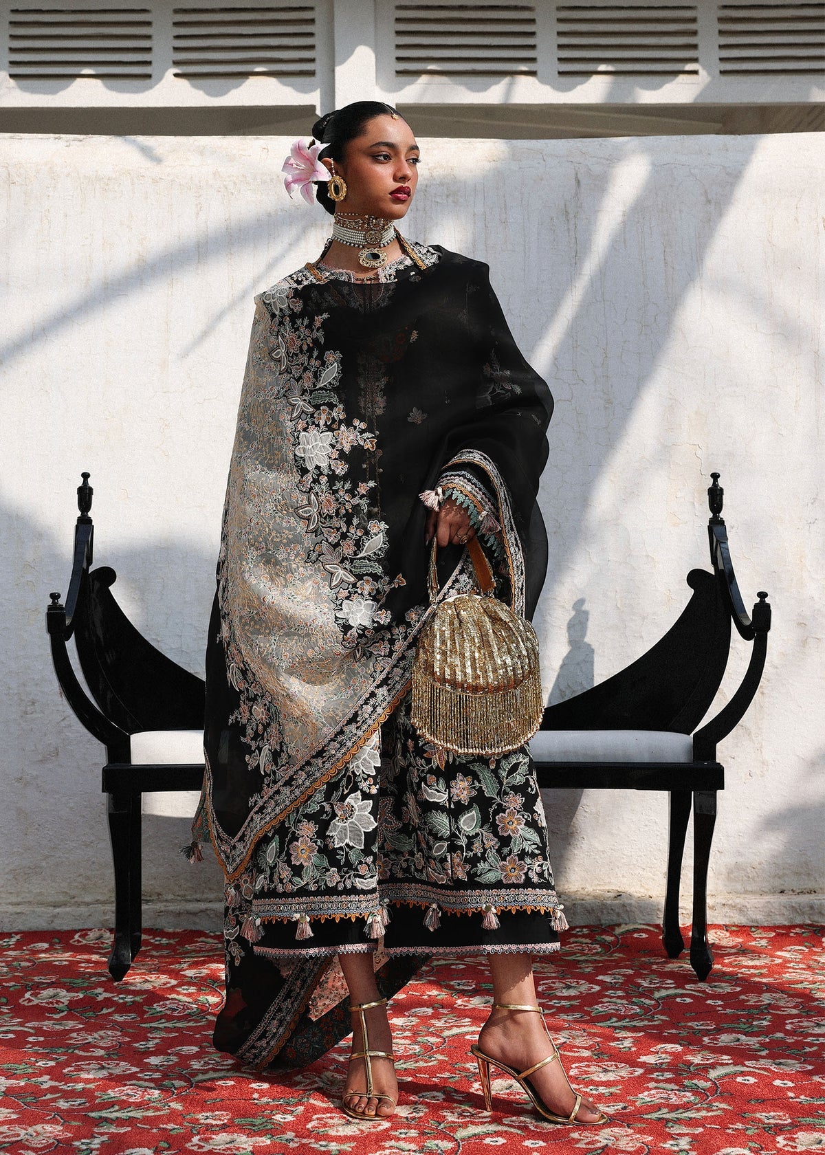Hussain Rehar | 3 Piece Unstitched Embroidered Lawn | Sable