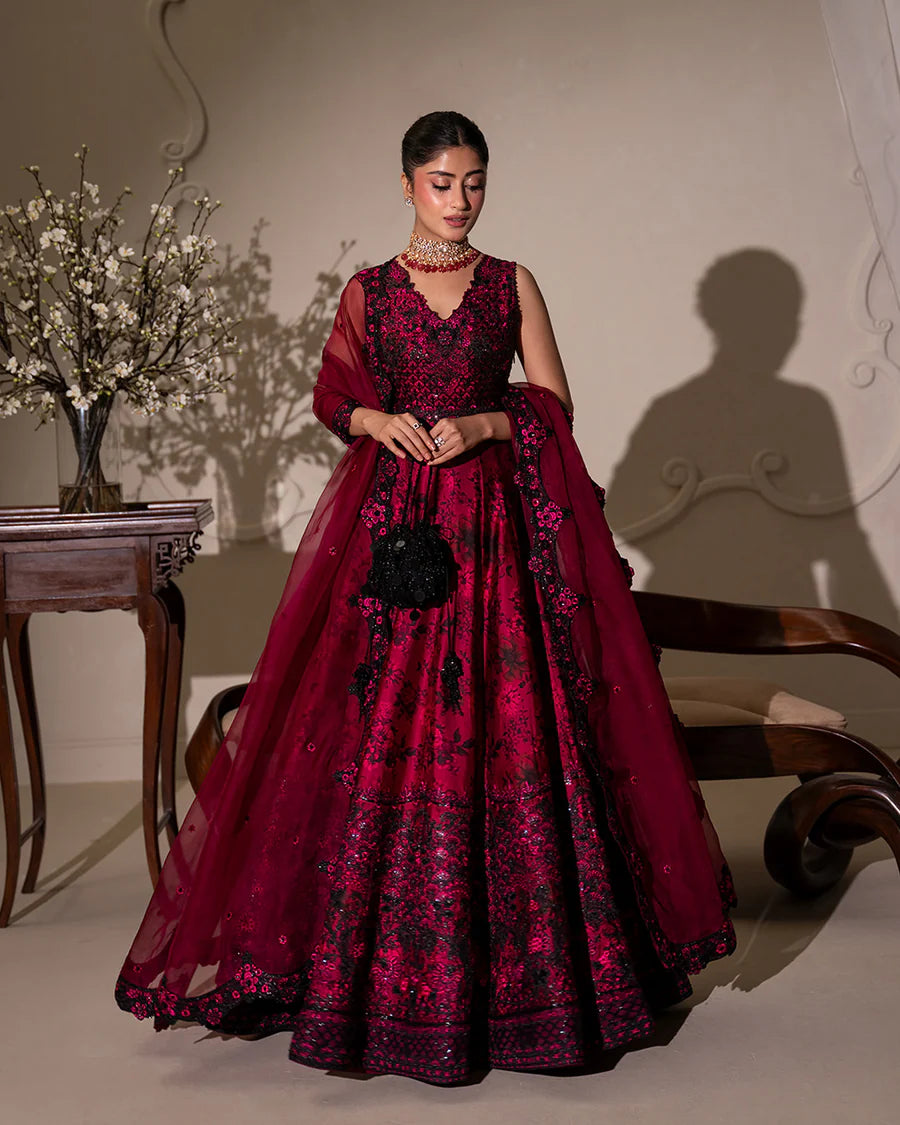 Faiza Saqlain | 3 Piece Unstitched Embroidered Shamose Silk | Havin