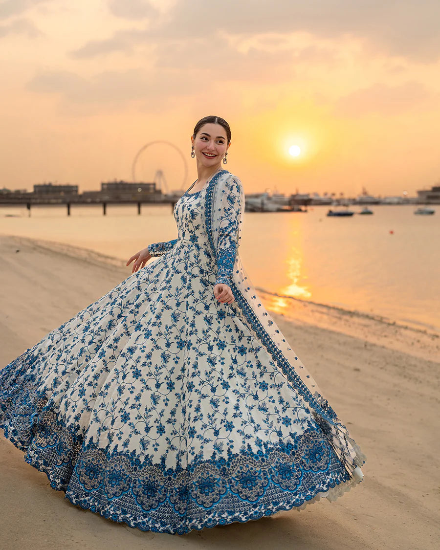 Faiza Saqlain | 3 Piece Unstitched Embroidered Lawn | Jehona