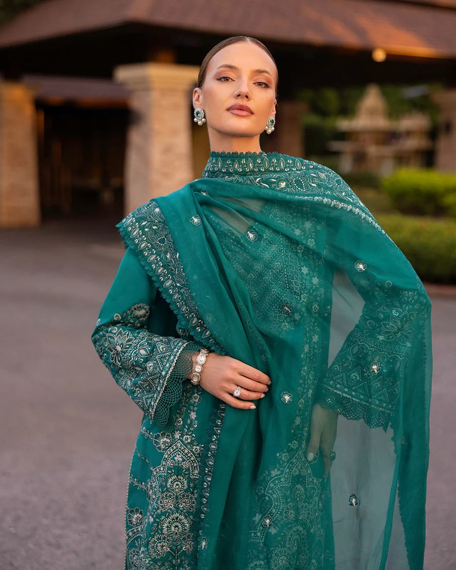 Faiza Saqlain | 3 Piece Unstitched Embroidered Lawn | Calla