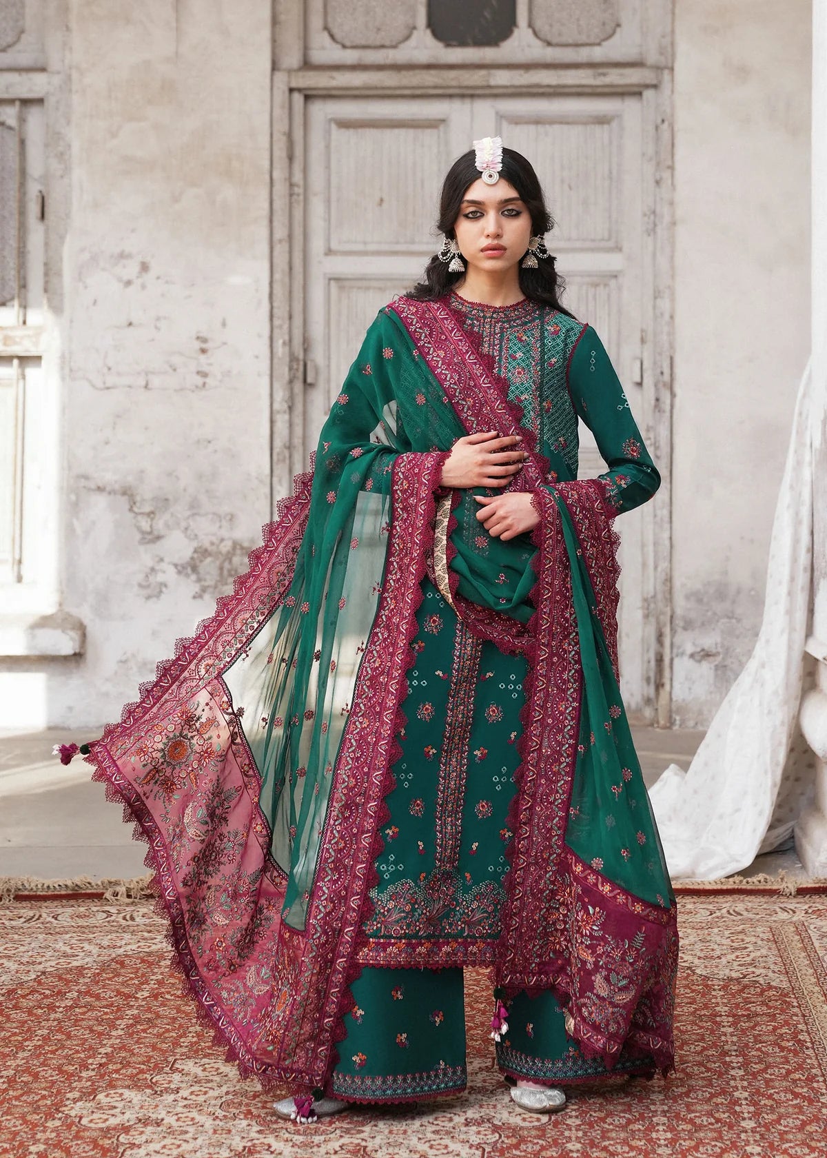 Hussain Rehar | 3 Piece Unstitched Embroidered Lawn | Zammuradi