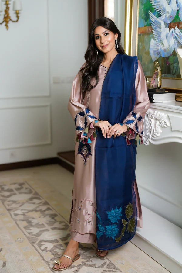 Faiza Rehman | 3 Piece Unstitched Embroidered Tissue Silk | Eiren