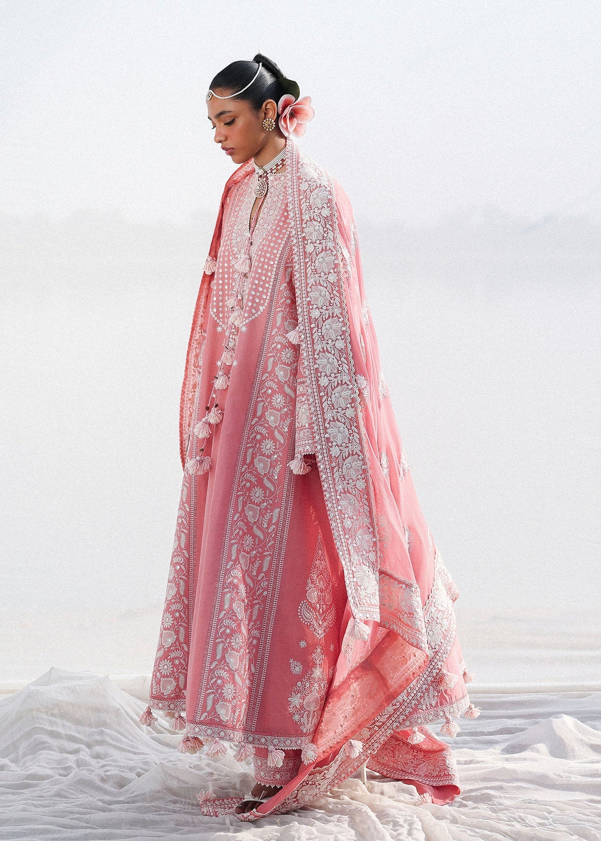 Hussain Rehar | 3 Piece Unstitched Embroidered Lawn | Sorti