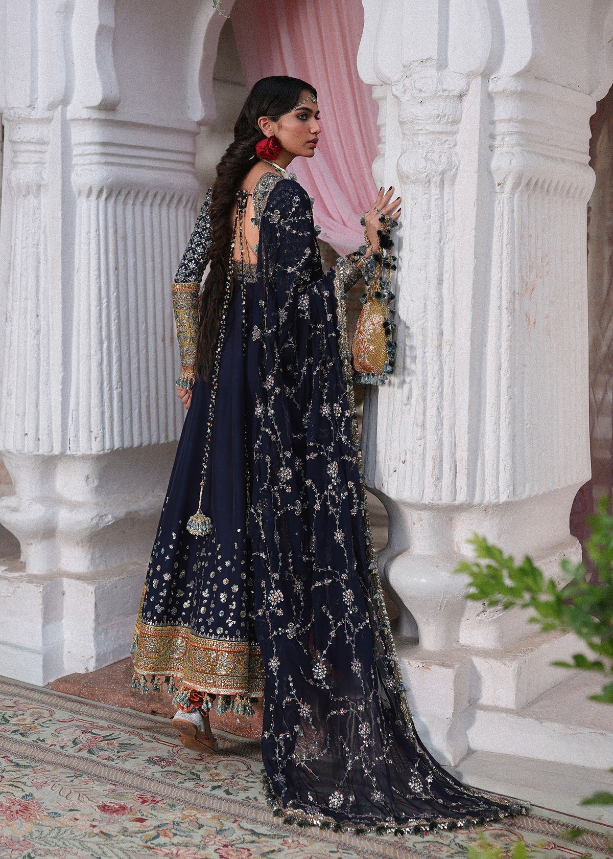 Hussain Rehar | 3 Piece Unstitched Embroidered Raw Silk | Nain Tara