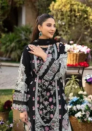Elaf Premium | 3 Piece Unstitched Embroidered Lawn | ELM-04 MAHJABEEN