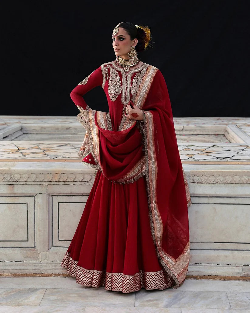 Hussain Rehar | 3 Piece Unstitched Embroidered Silk | Dilrubah