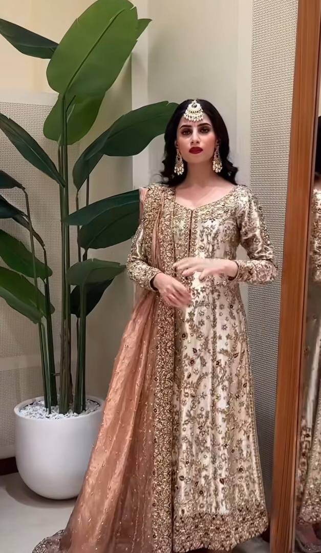 Haris Shakeel | 3 Piece Unstitched Embroidered Tissue Zari Fabric | Dilruba