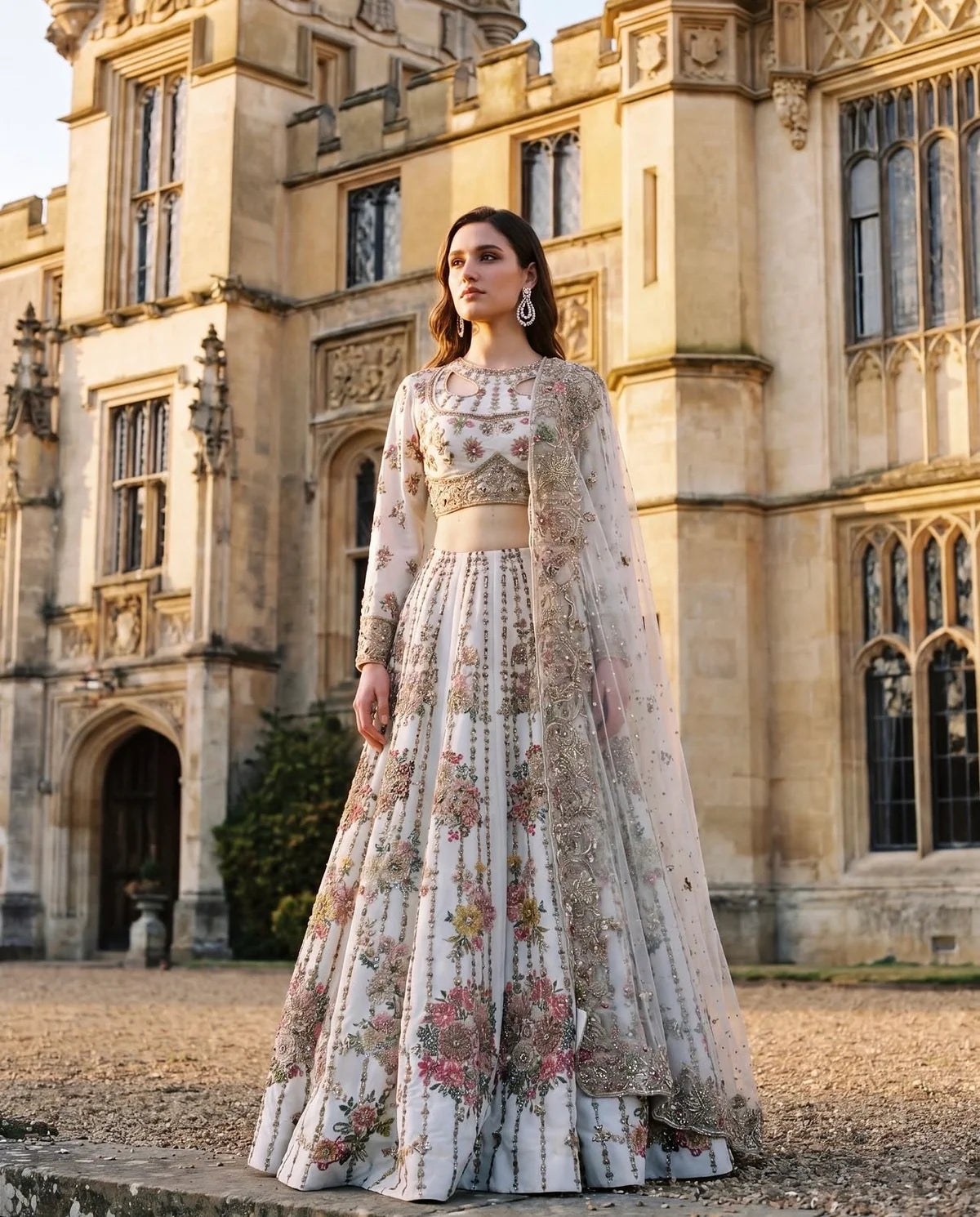 Ahmad Sultan | 3 Piece Unstitched Embroidered Bridal Dress | Tiara