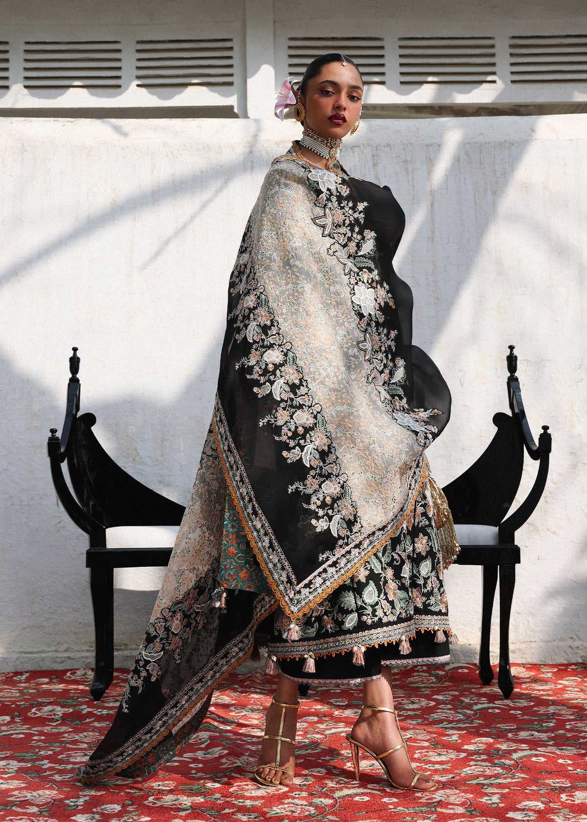 Hussain Rehar | 3 Piece Unstitched Embroidered Lawn | Sable