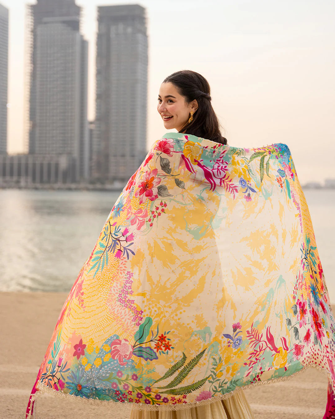 Faiza Saqlain | 3 Piece Unstitched Embroidered Lawn | Merjem