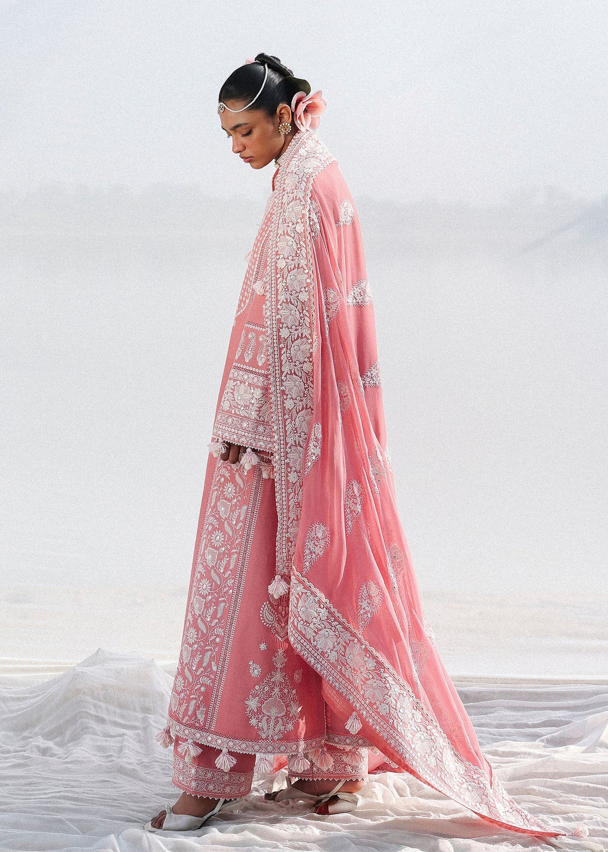Hussain Rehar | 3 Piece Unstitched Embroidered Lawn | Sorti