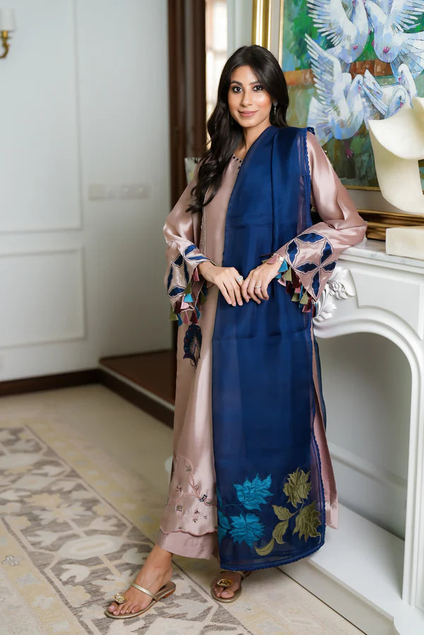 Faiza Rehman | 3 Piece Unstitched Embroidered Tissue Silk | Eiren