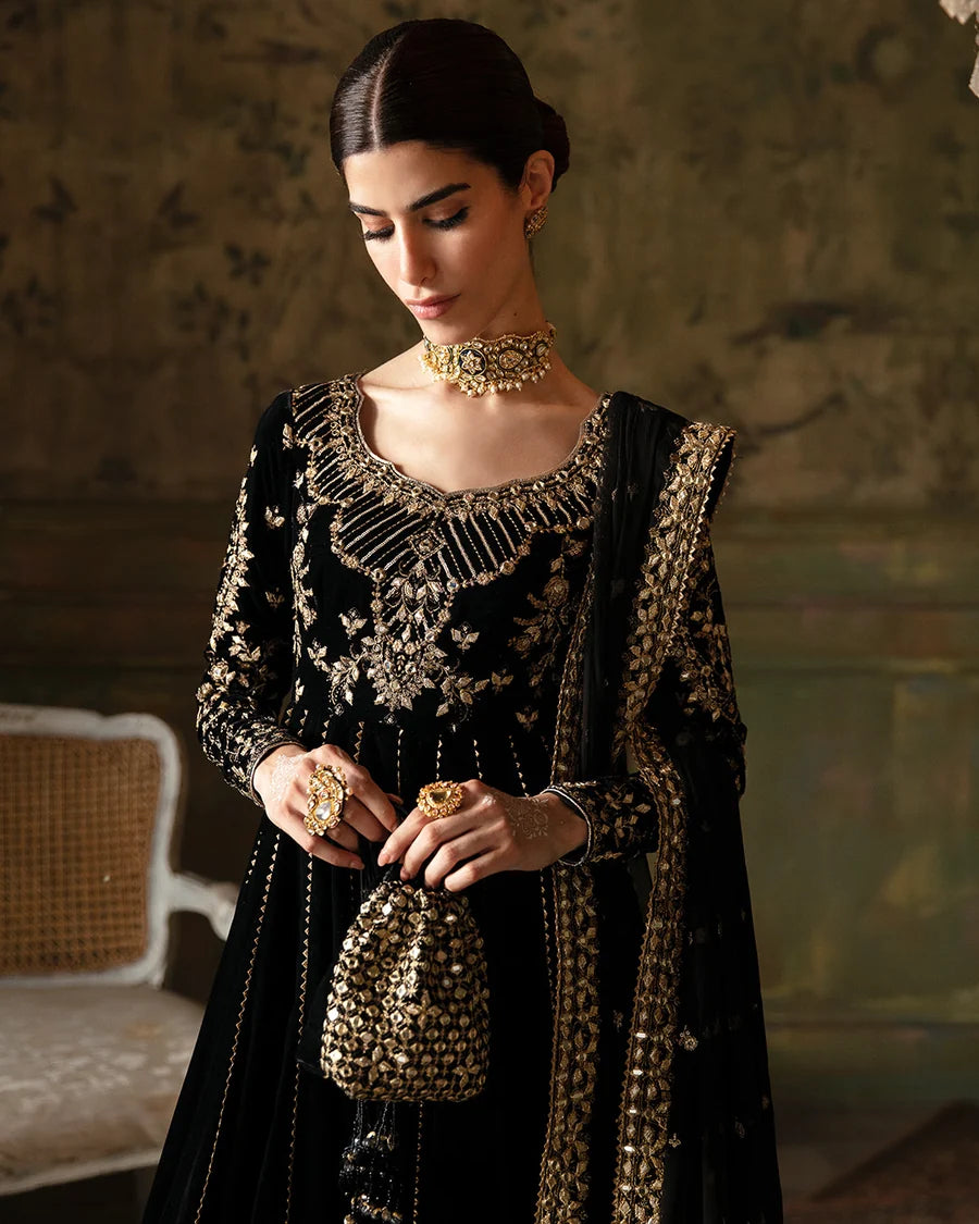 Faiza Saqlain | 3 Piece Unstitched Embroidered Tissue Silk | Venera