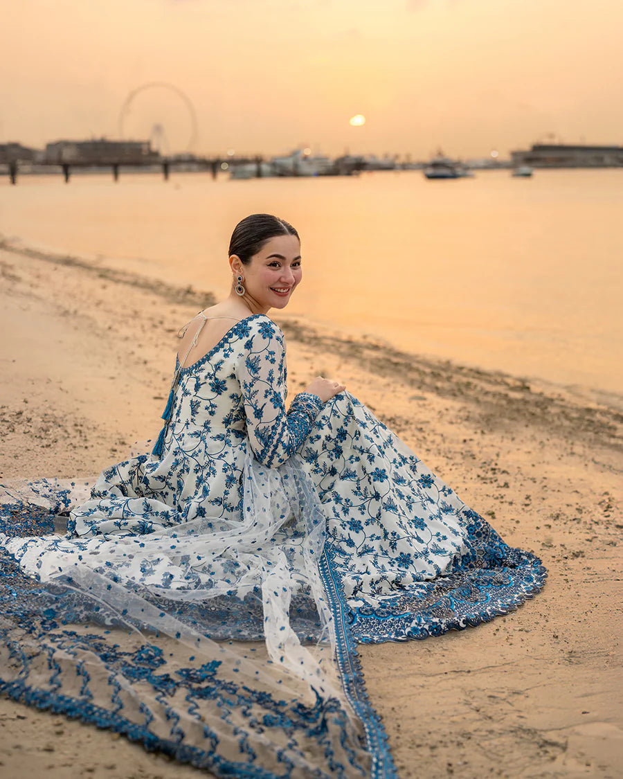 Faiza Saqlain | 3 Piece Unstitched Embroidered Lawn | Jehona