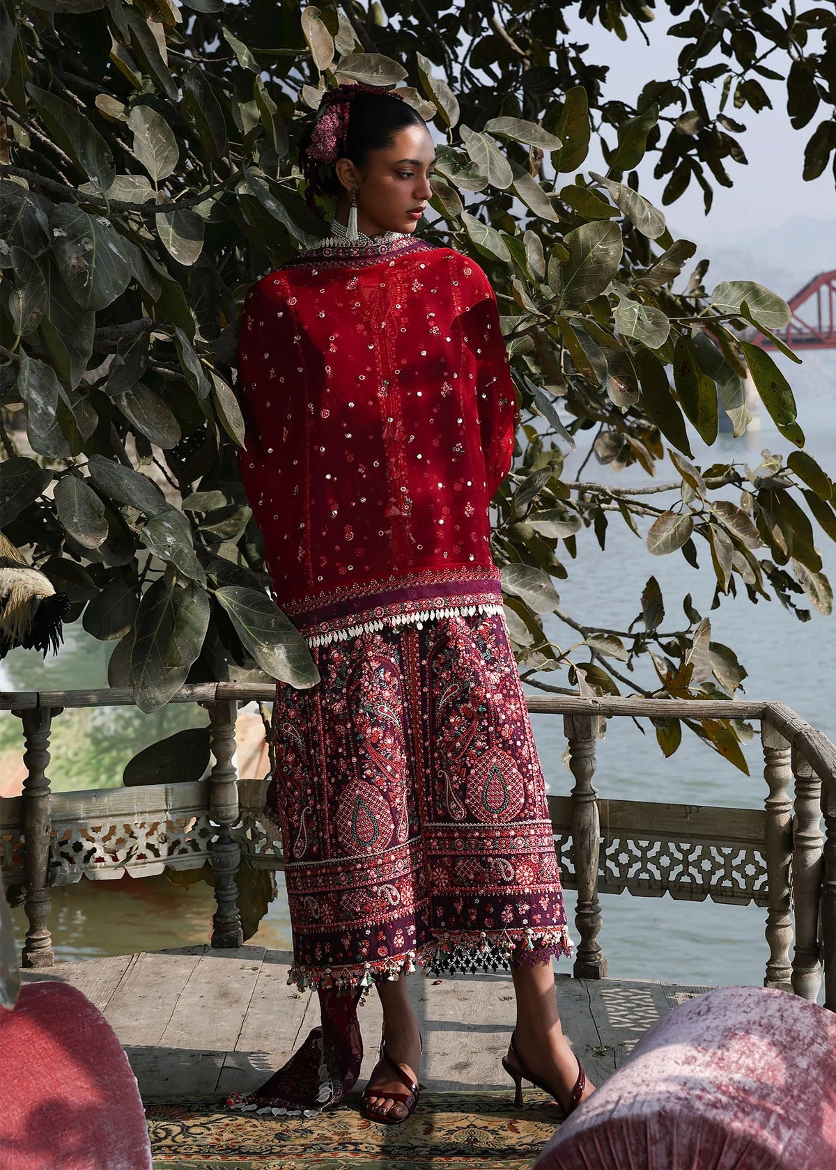 Hussain Rehar | 3 Piece Unstitched Embroidered Lawn | Nihdi