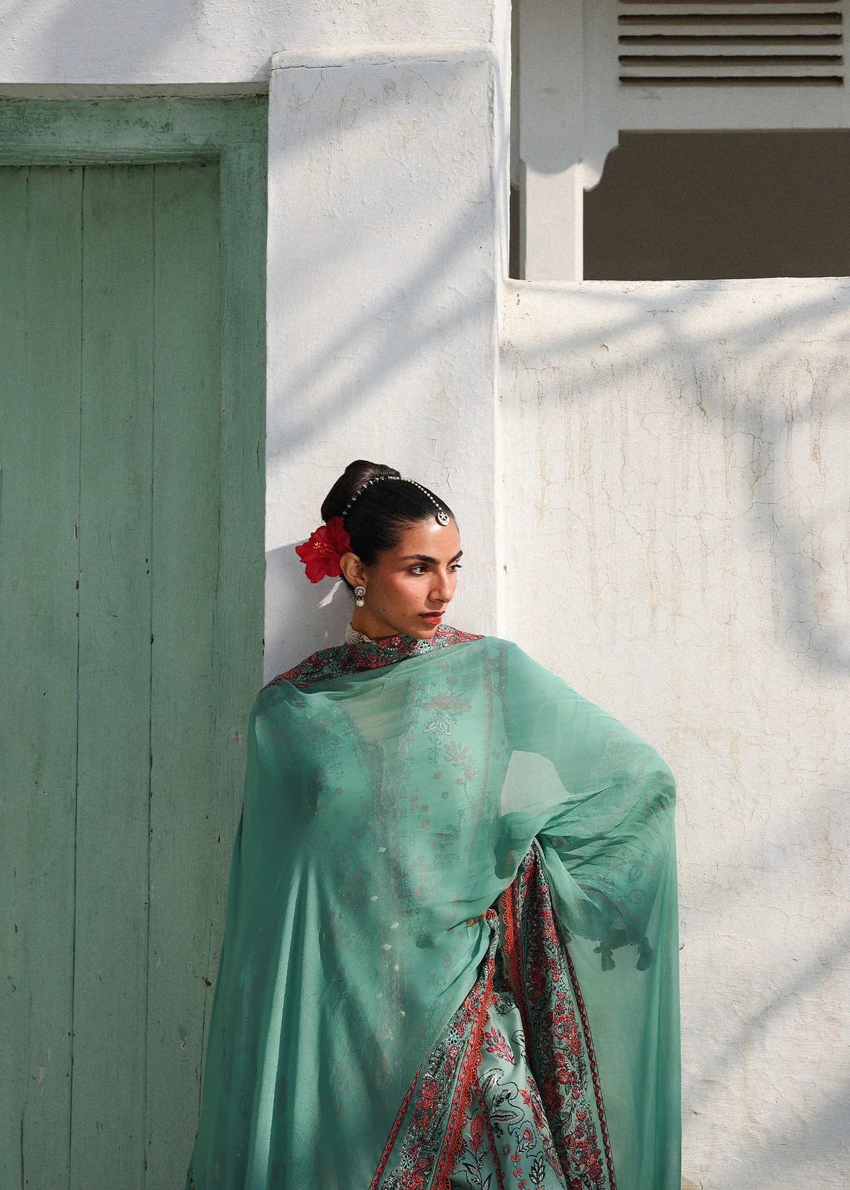 Hussain Rehar | 3 Piece Unstitched Embroidered Lawn | Verdant