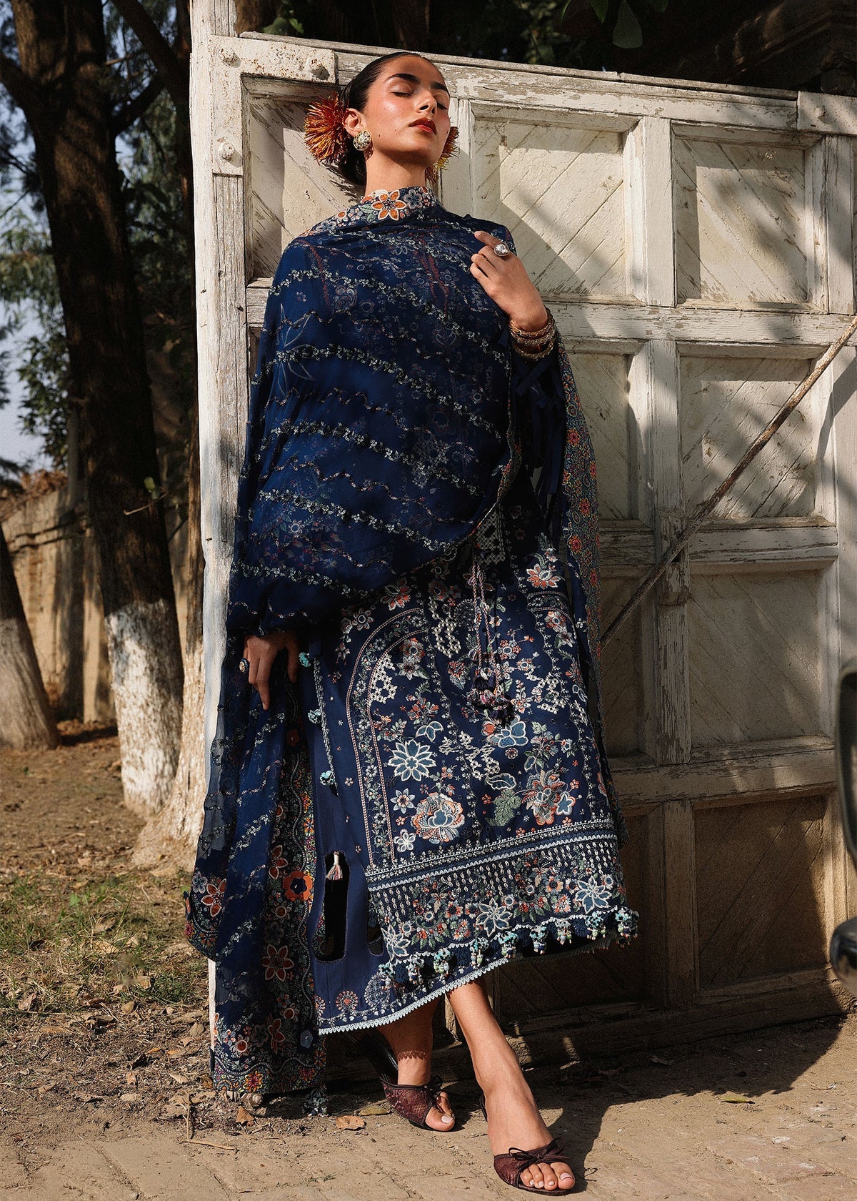 Hussain Rehar | 3 Piece Unstitched Embroidered Lawn | Amalfi