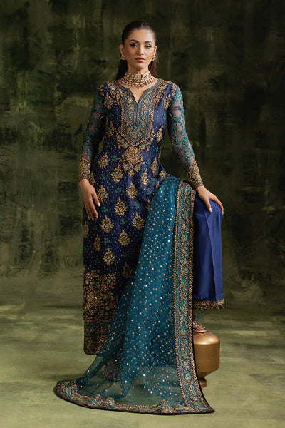 Sara Naqvi | 3 Piece Unstitched Embroidered Organza | Shahbano