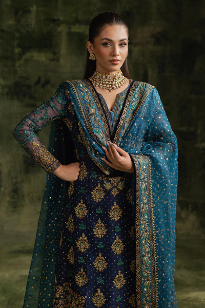Sara Naqvi | 3 Piece Unstitched Embroidered Organza | Shahbano
