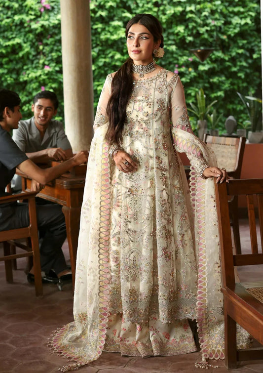 Kanwal Malik | 3 Piece Unstitched Embroidered Organza | Chanda