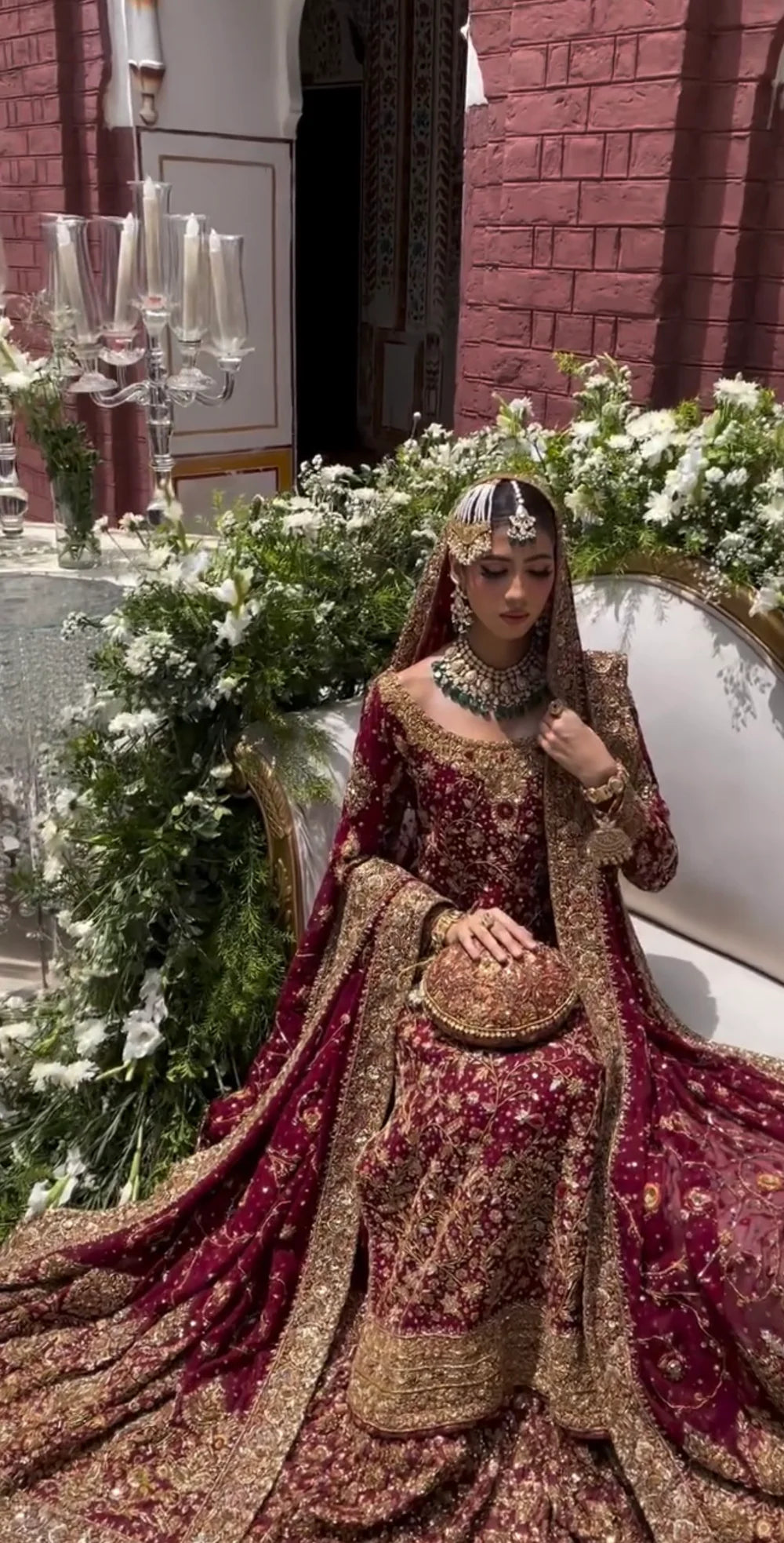 Haris Shakeel | 3 Piece Unstitched Embroidered Bridal Dress | Ishq Series Bridal ensemble