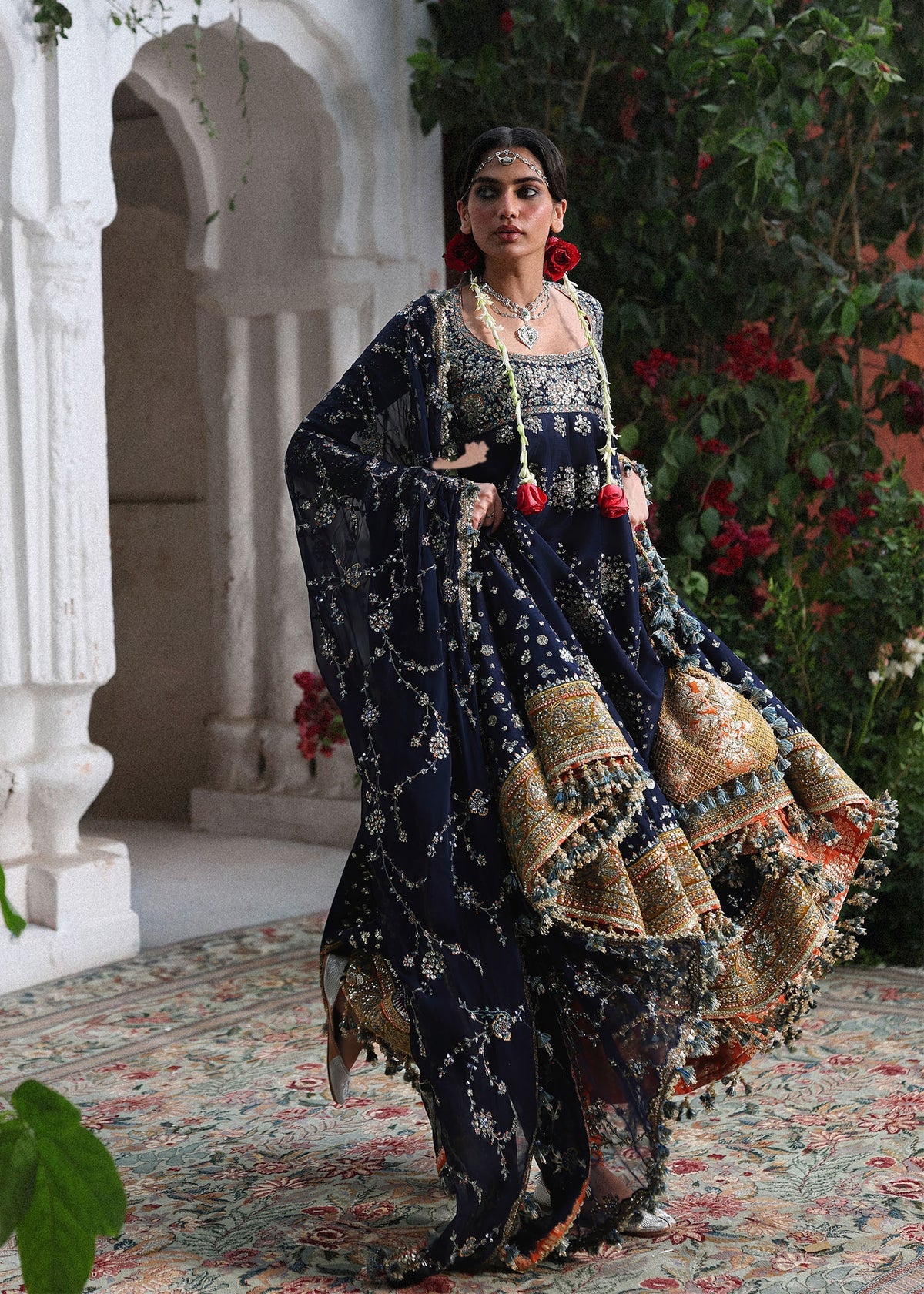 Hussain Rehar | 3 Piece Unstitched Embroidered Raw Silk | Nain Tara