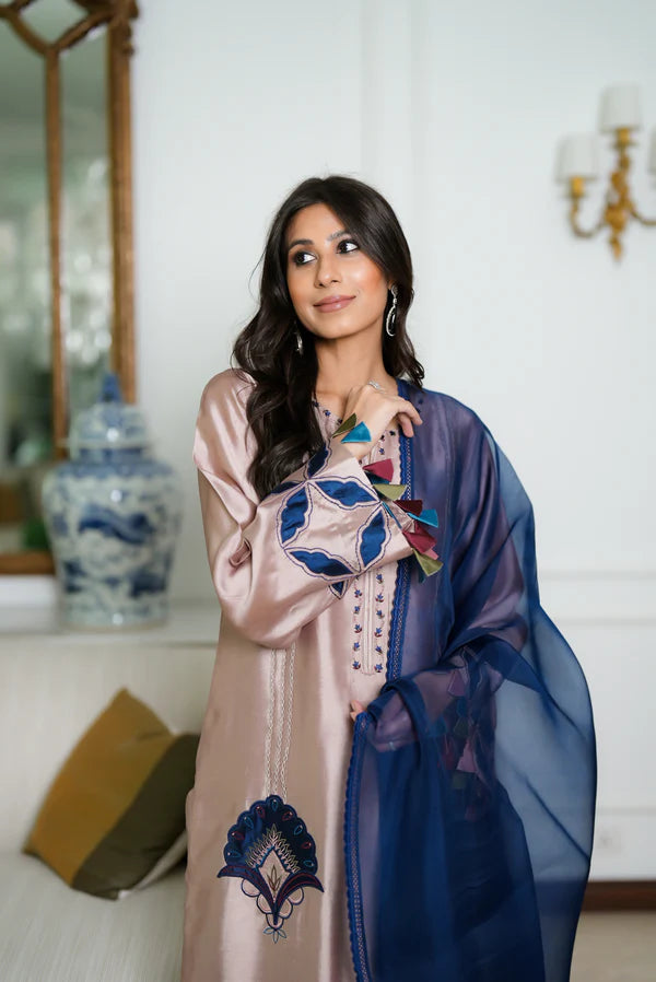 Faiza Rehman | 3 Piece Unstitched Embroidered Tissue Silk | Eiren