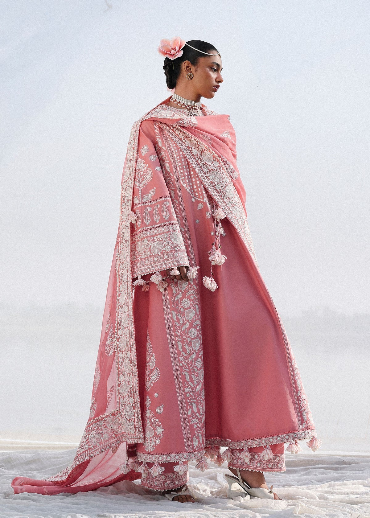 Hussain Rehar | 3 Piece Unstitched Embroidered Lawn | Sorti