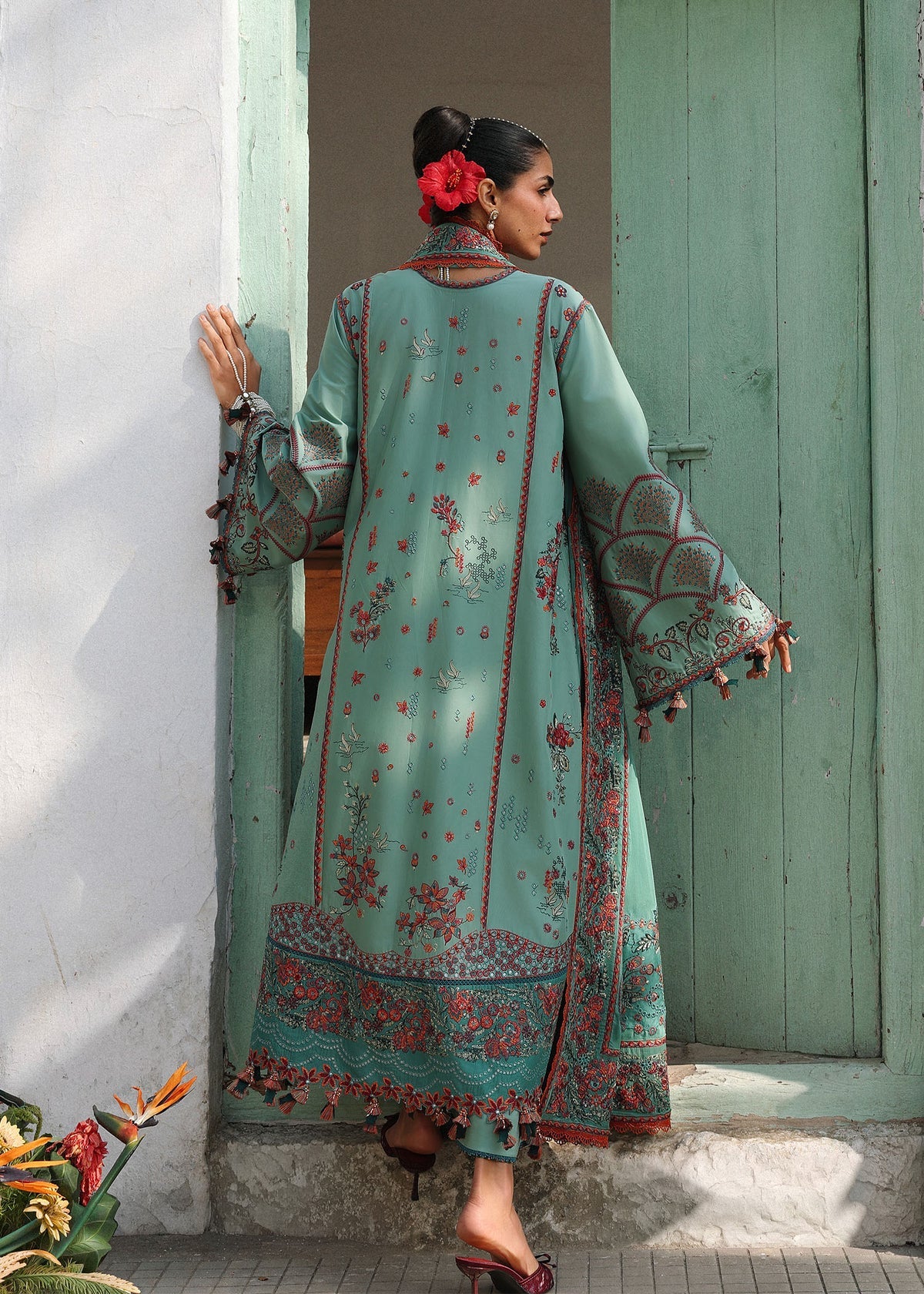 Hussain Rehar | 3 Piece Unstitched Embroidered Lawn | Verdant