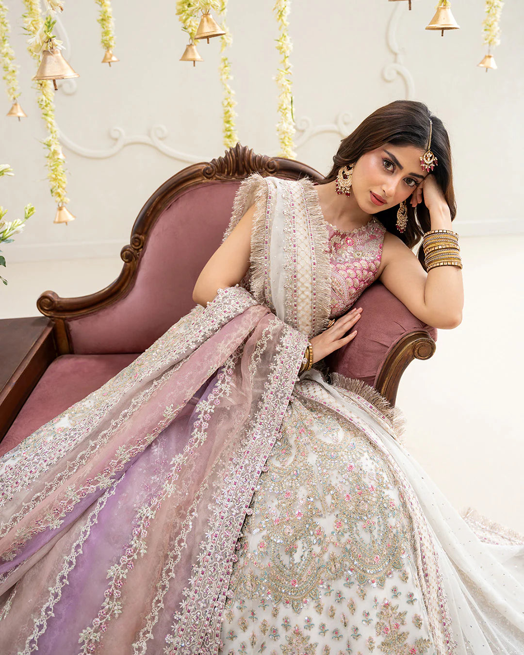 Faiza Saqlain | 3 Piece Unstitched Embroidered Organza | Suzan