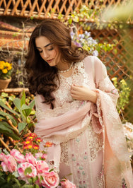 Elaf Premium | 3 Piece Unstitched Embroidered Lawn | ELM-2A MAHGUL