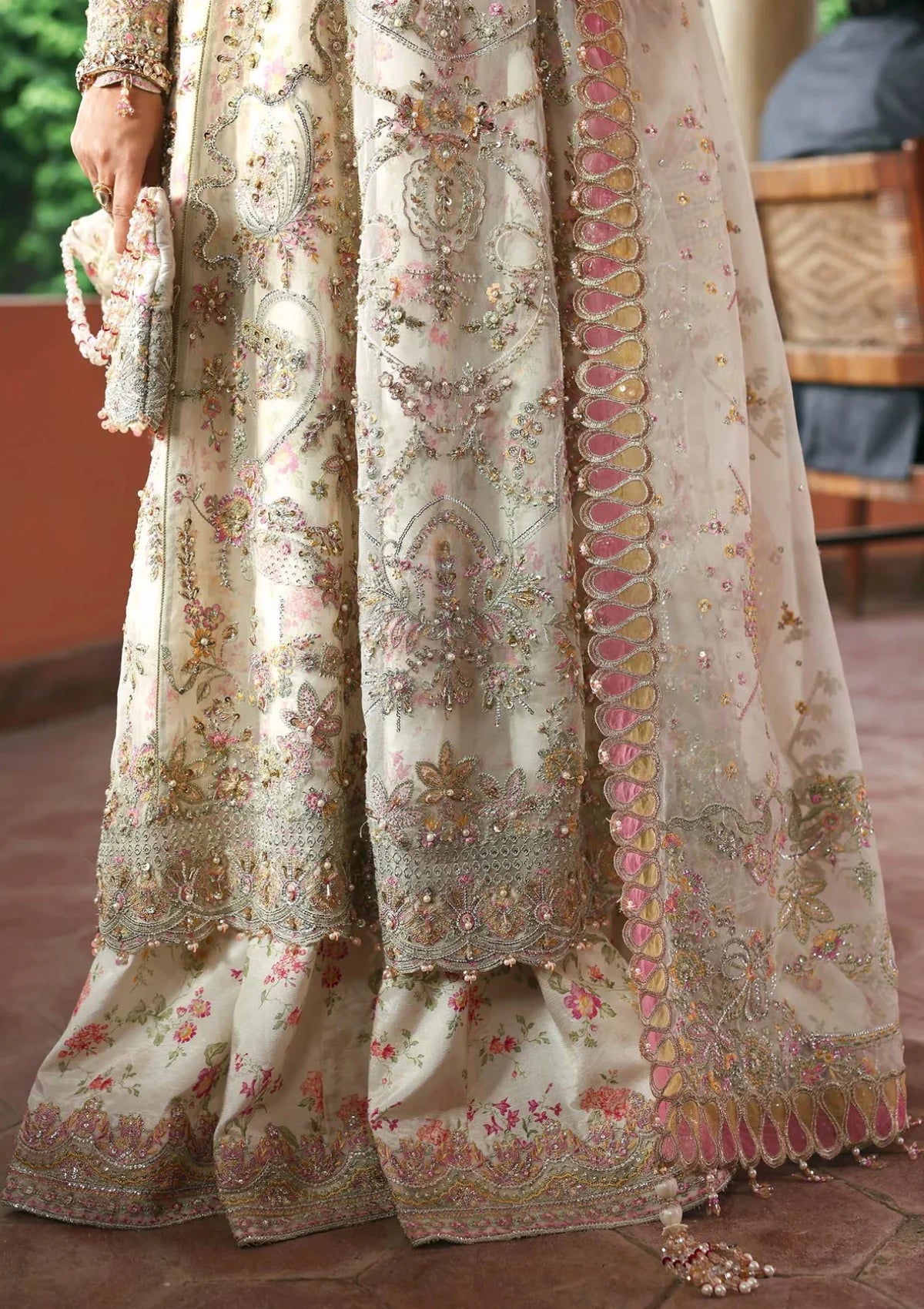 Kanwal Malik | 3 Piece Unstitched Embroidered Organza | Chanda