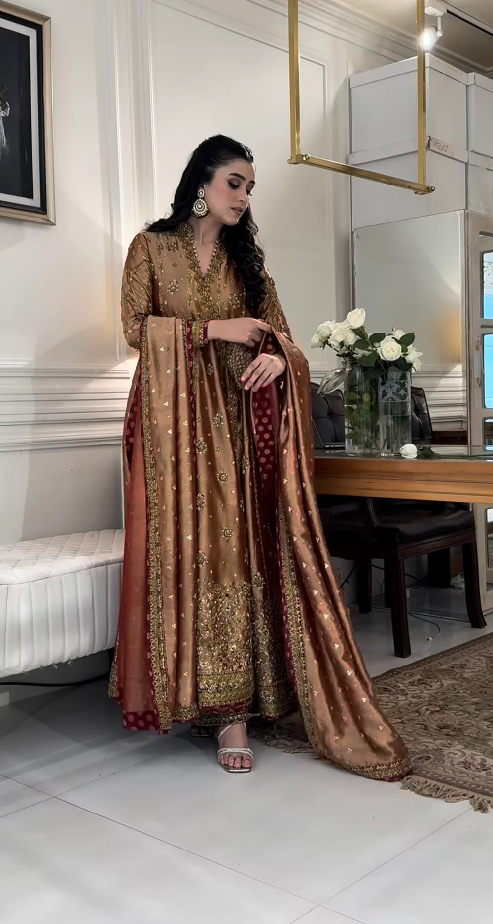 Haris Shakeel | 3 Piece Unstitched Embroidered Zari Silk | Aswad