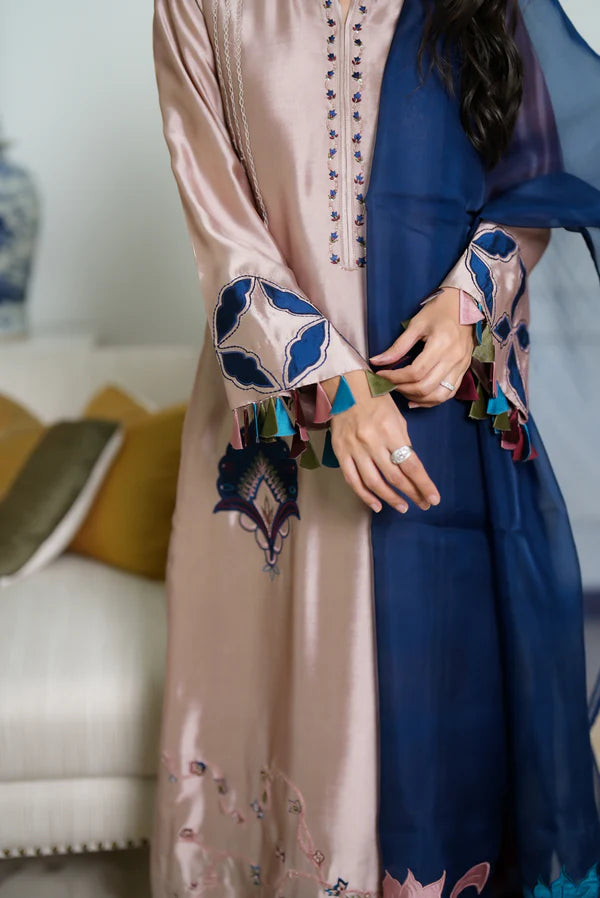 Faiza Rehman | 3 Piece Unstitched Embroidered Tissue Silk | Eiren