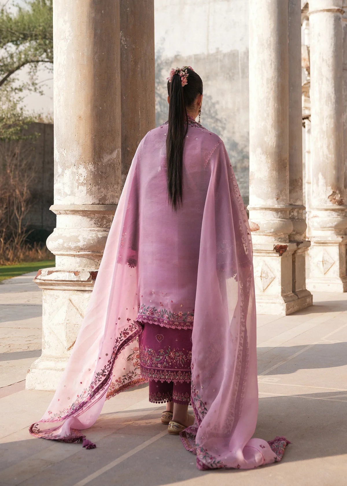 Hussain Rehar | 3 Piece Unstitched Embroidered Lawn | Gulposh