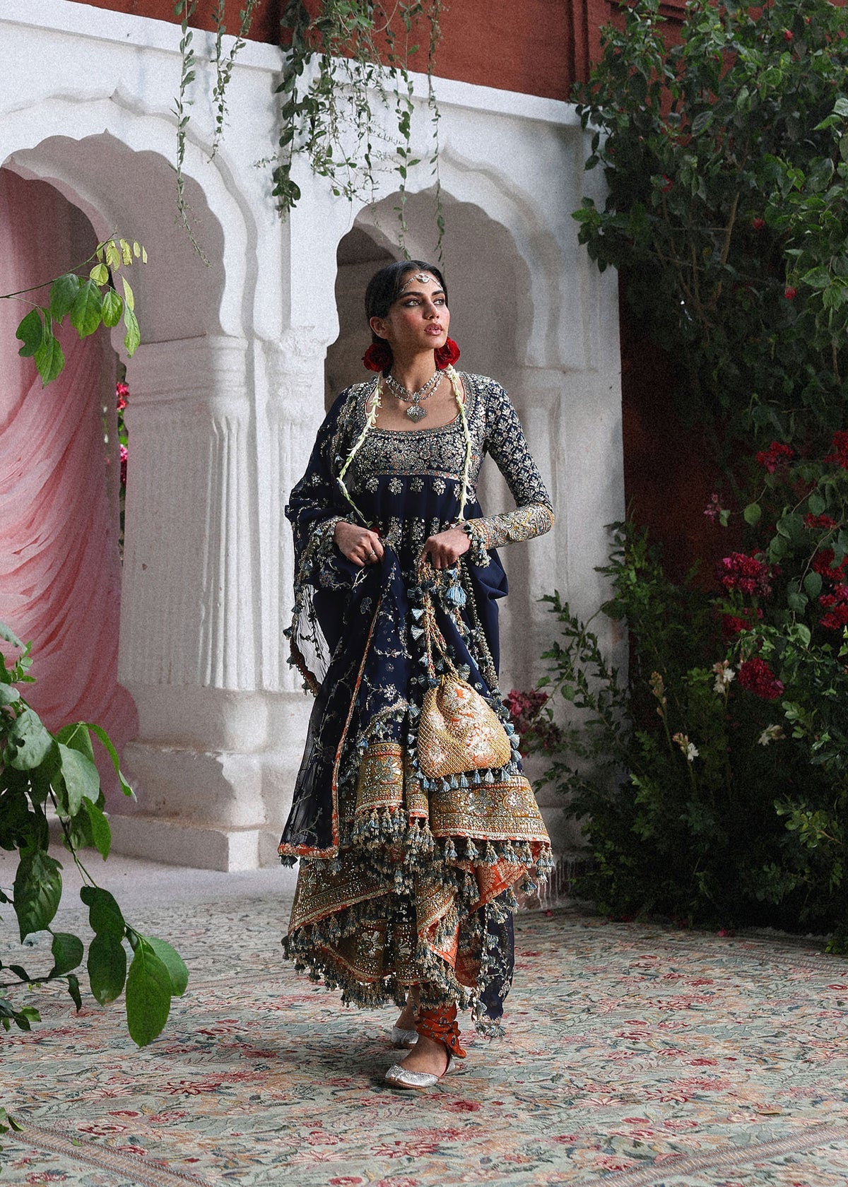 Hussain Rehar | 3 Piece Unstitched Embroidered Raw Silk | Nain Tara
