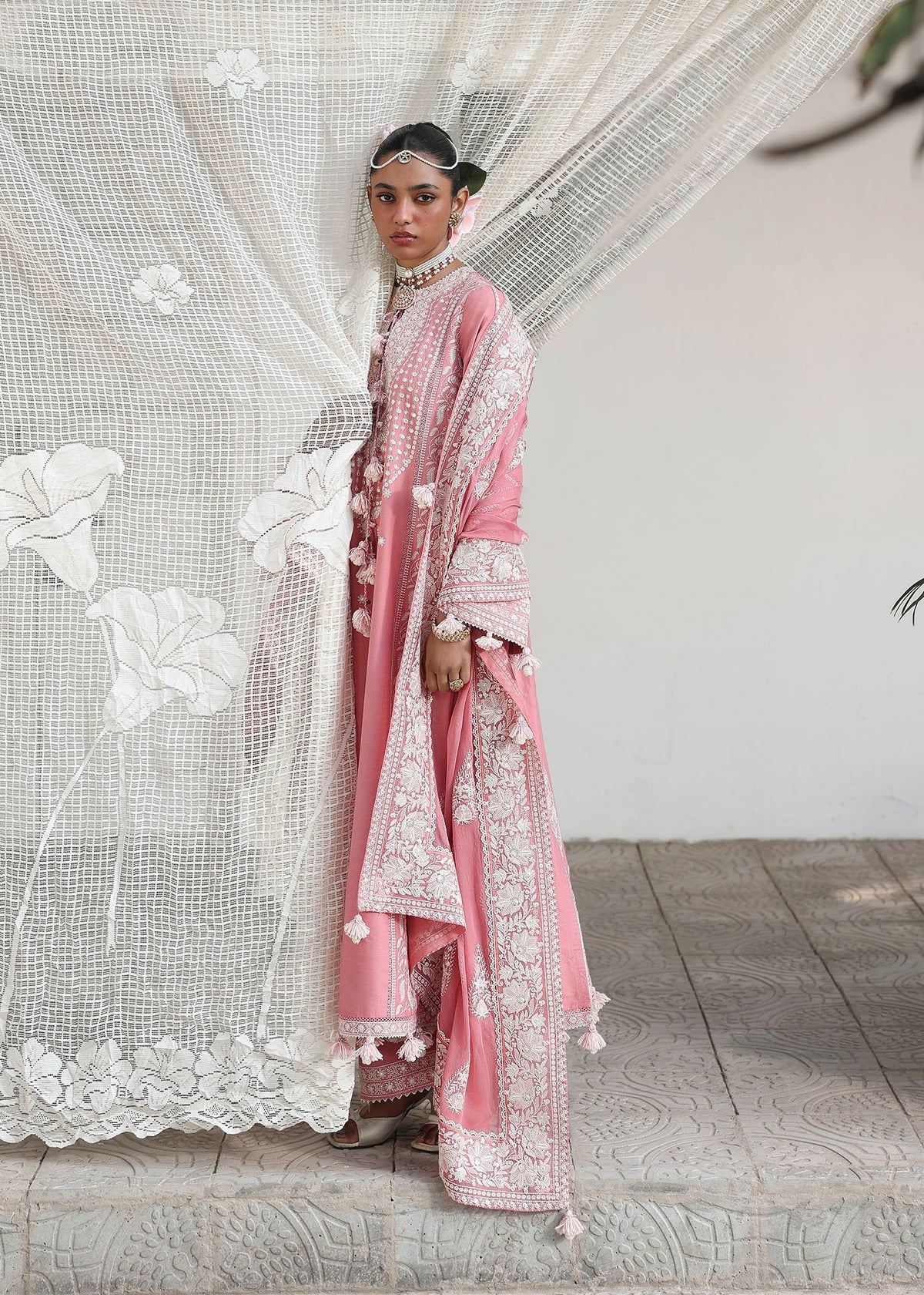 Hussain Rehar | 3 Piece Unstitched Embroidered Lawn | Sorti