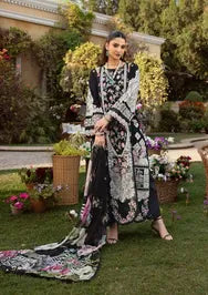 Elaf Premium | 3 Piece Unstitched Embroidered Lawn | ELM-04 MAHJABEEN